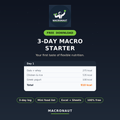FREE 3-Day Macro Starter — Nutrition Tracker Sample
